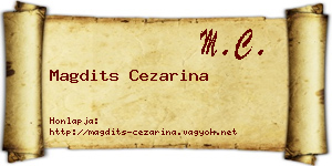 Magdits Cezarina névjegykártya